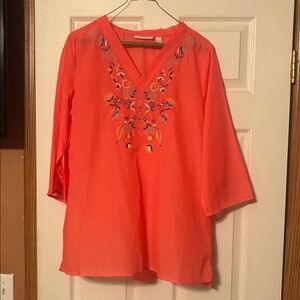 Dana Buchman Vibrant Coral Top